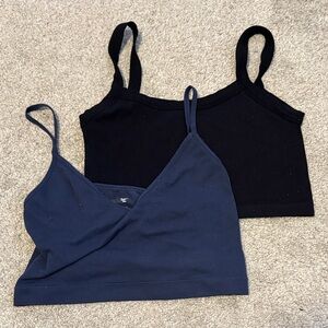 Garage Black and Navy Tank Tops
